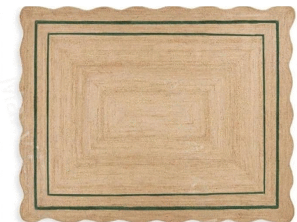 framed jute colour rug
