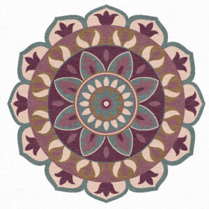 lotus dusk round rug