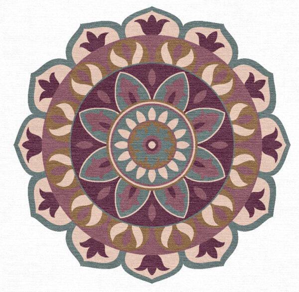 lotus dusk round rug
